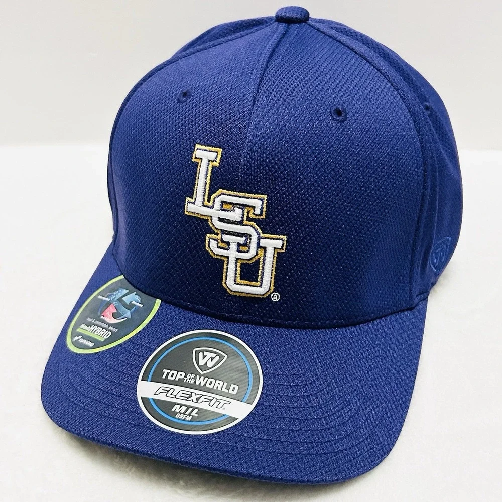Top‎ of the World LSU Tigers Throwback Flex Stretch Hat Cap M/L Purple NCAA